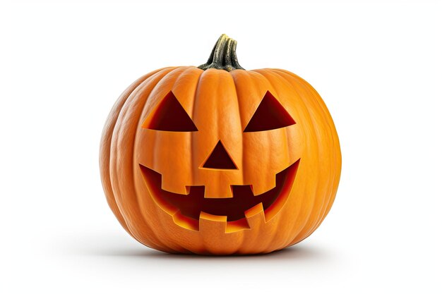 Isolated pumpkin for Halloween on white background