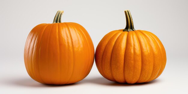 Isolated pumpkins on white background ai generative