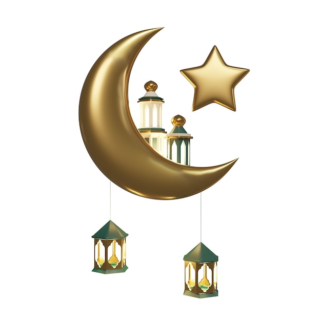 Foto isolato ramadan kareem volantino elemento islamico 3d rendering pubblicità mubarak modello di social media