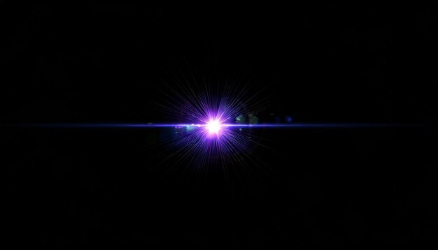 사진 검은 밤 배경에 고립 된 현실적인 렌즈 플레어 시각 효과 우주 별