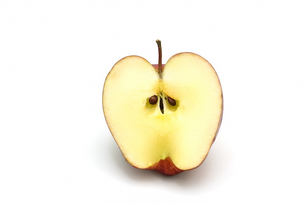 Isolated red apple sliced