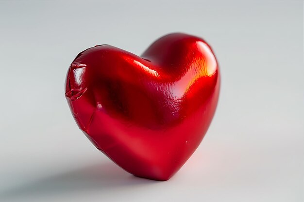 Isolated Red Heart Shaped Candy Box on White