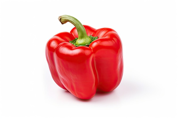 Isolated red pepper on white background