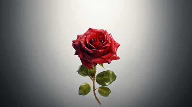 isolated red rose