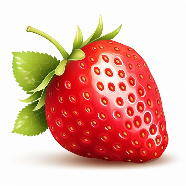 Isolated Red Strawberry Illustration