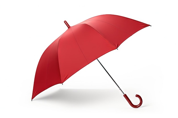 Isolated red umbrella on white background