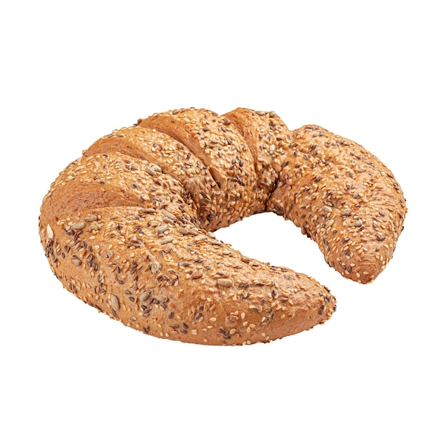 Isolated rogal oat crescent shape yeast roll