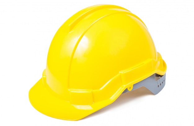 Photo isolated safety helmet