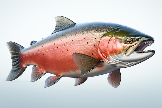 Photo isolated salmon on transparent background