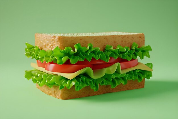 Isolated Sandwich or Burger Bread against soft background Ai Generated