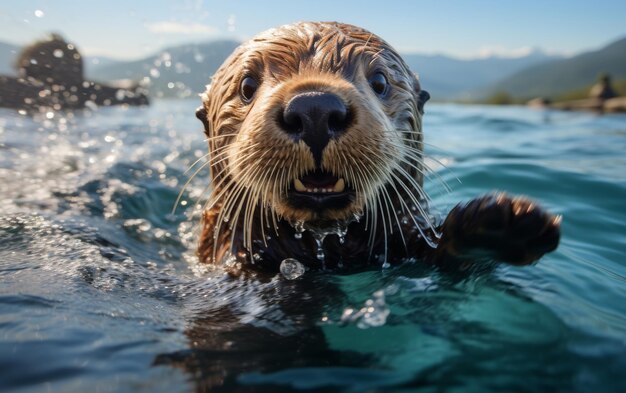 Isolated Sea Otter