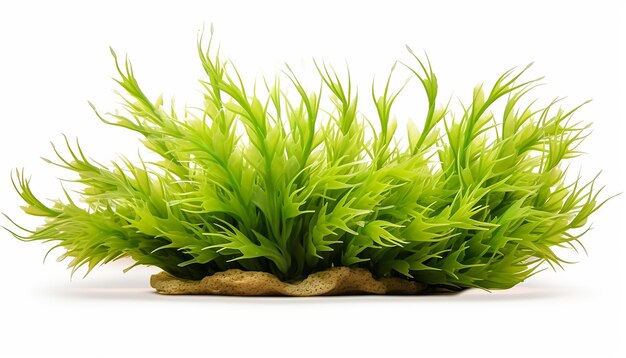 Isolated Sea Plant in Elevated Side View