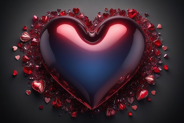 ロマンチックな恋のシンボルである ヴァレンタインデー・ハート (Valentine's Day Heart)