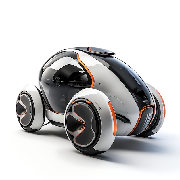 Isolated of a Sleek Mini Mobility Future Product on Creative Concept Future Tech Transportation