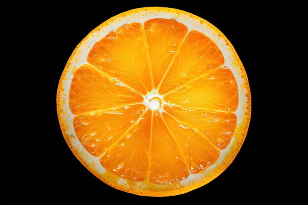 isolated slice of orange