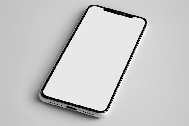 Isolated Smart phone mockup with black screen mobile phone mockup