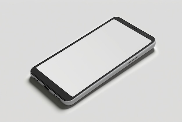 Isolated Smart phone mockup with black screen mobile phone mockup