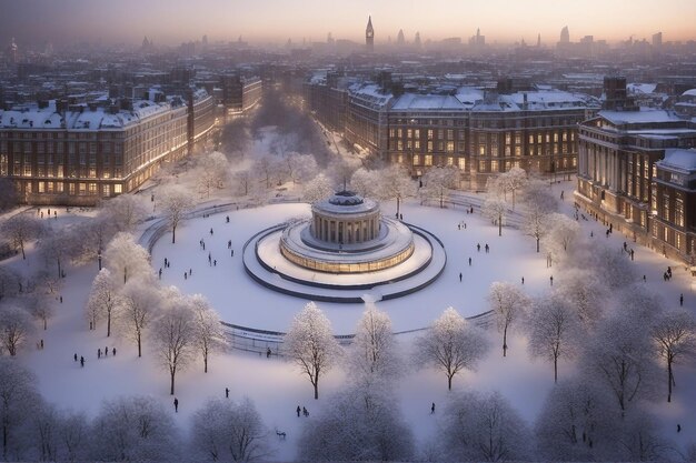 Isolated Snowing on Jubilee Gardens