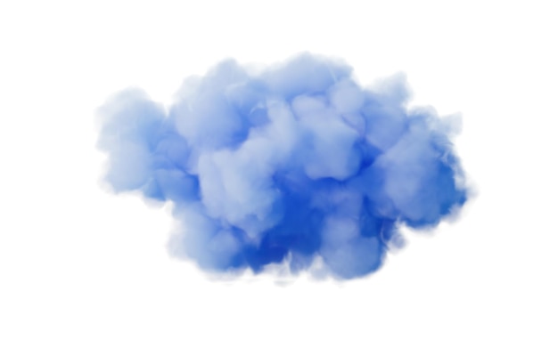Photo isolated soft cloud 3d rendering digital drawing