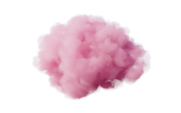 Isolated soft cloud 3d rendering Digital drawing