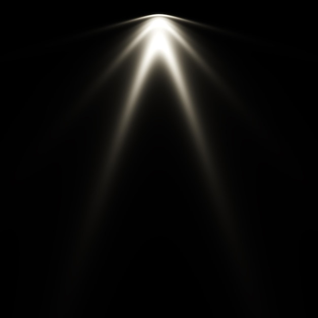 isolated spotlight effect on black background
