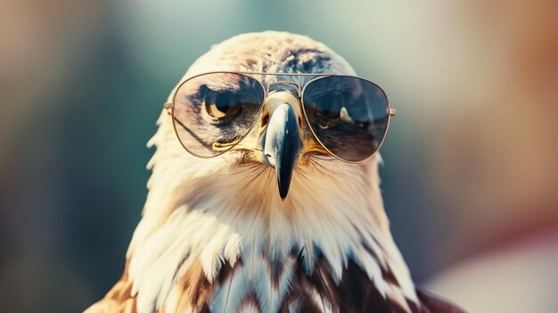 Isolated sunglasses eagle