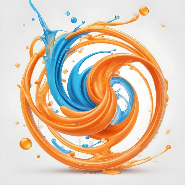 Photo isolated swirl liquid detergents