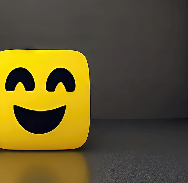 Isolated Symbols of Happiness Eyecatching Yellow BackgroundsxA