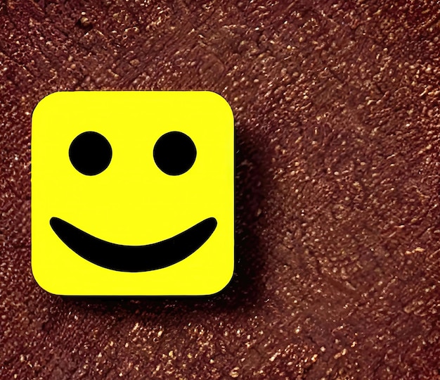 Isolated Symbols of Happiness Eyecatching Yellow BackgroundsxA