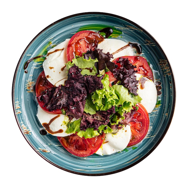 Insalata caprese isolata pomodoro e mozzarella