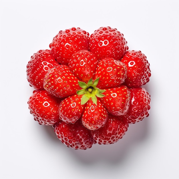 Isolated TopView Strawberry