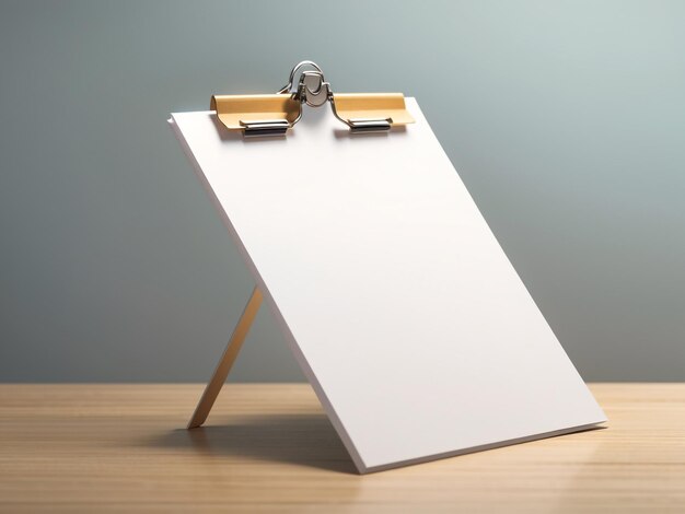 Photo isolated transparent background blank paper clipboard