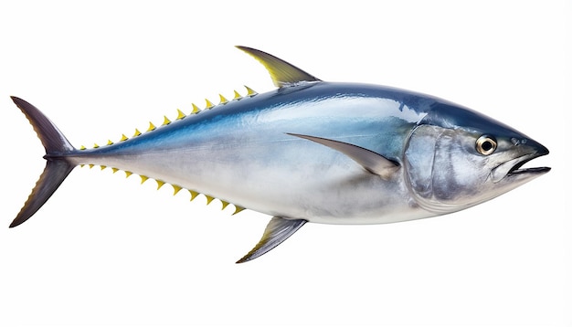 Isolated Tuna Fish Side View