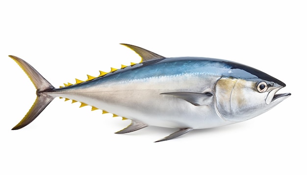 Isolated Tuna Fish Side View