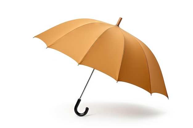 An isolated umbrella on white background Portable sun and rain protection Clipping paths object