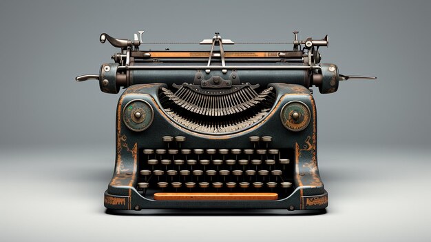 Isolated Vintage Typewriter