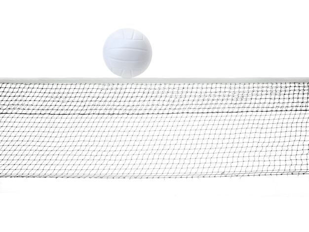 Photo isolated volleyball net on the white background