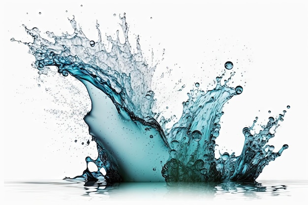 Isolated water splash on a white background