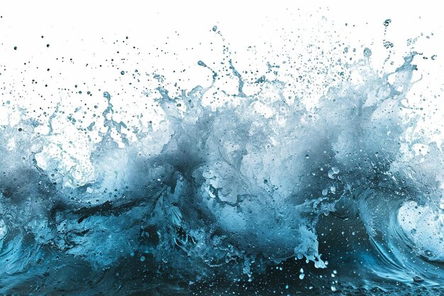 Photo isolated water waves splash and flow shapes