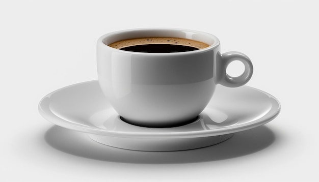 Isolated White Background Espresso Cup Italian Specialty Drink