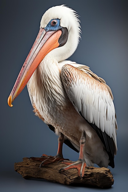 Isolated on White Background Pelican