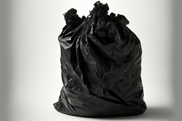 Isolated on a white background a trash bag