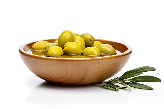 Isolated white bowl with olive oil