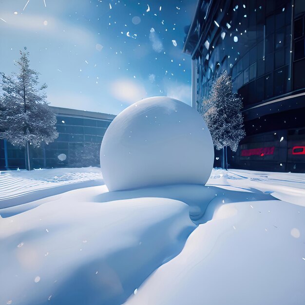 Isolated White Box on Festive Stage Platform