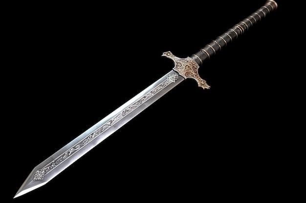 Isolated white Georgian sword