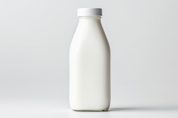 Isolated white milk bottle