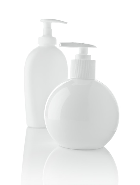 Isolated white spray bottles