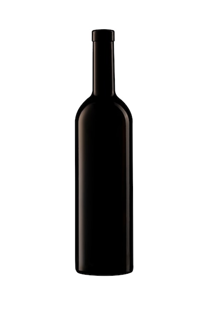 Photo isolated wine bottle