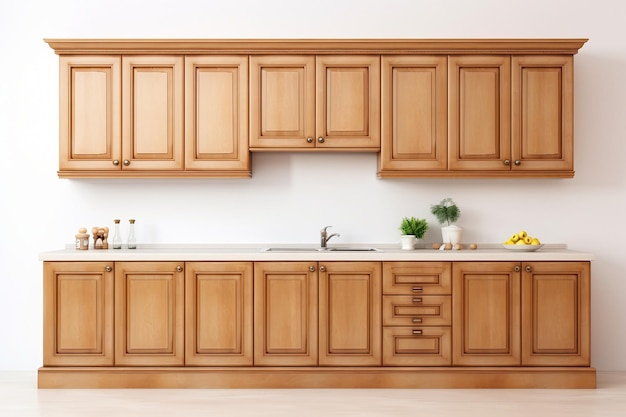 Photo isolated wood cabinetry background