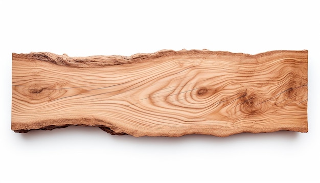 Isolated Wood in Elevated Top View on White Background